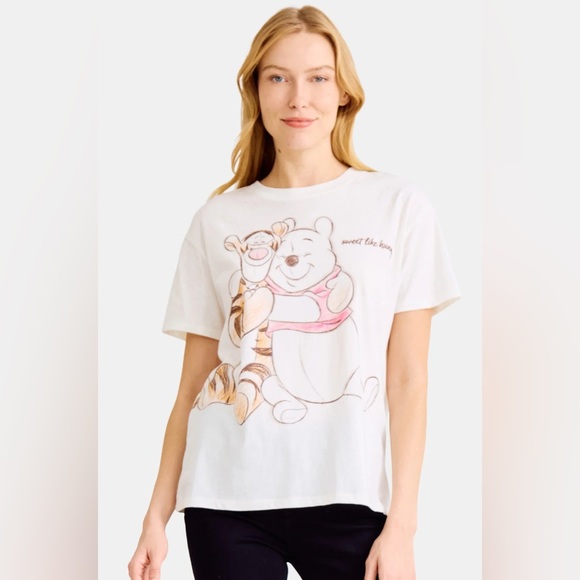 Winnie The Pooh Sweet Like Honey Oversized Graphic T Shirt - Picture 1 of 7